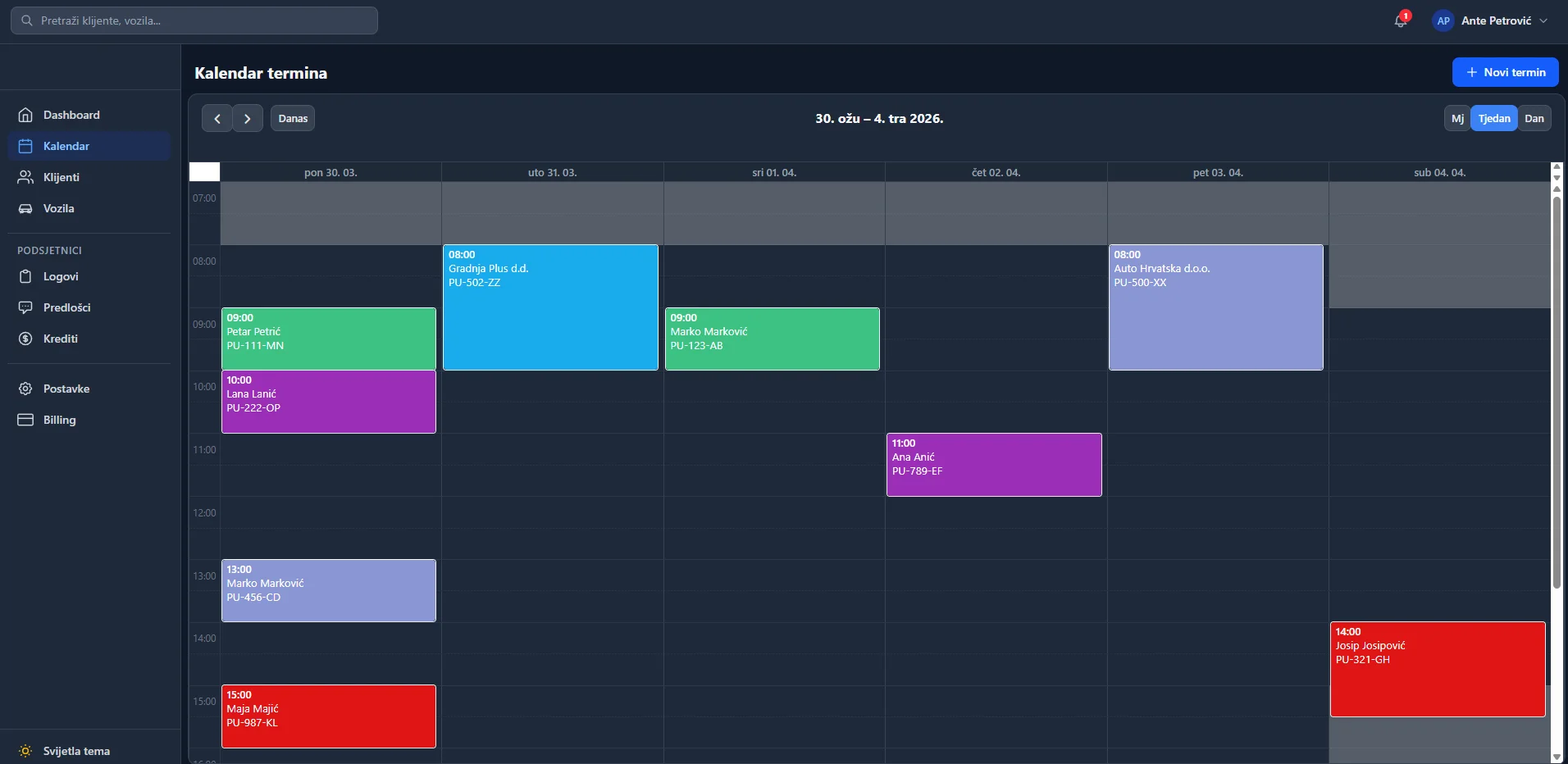 Kalendar termina — Optinivo